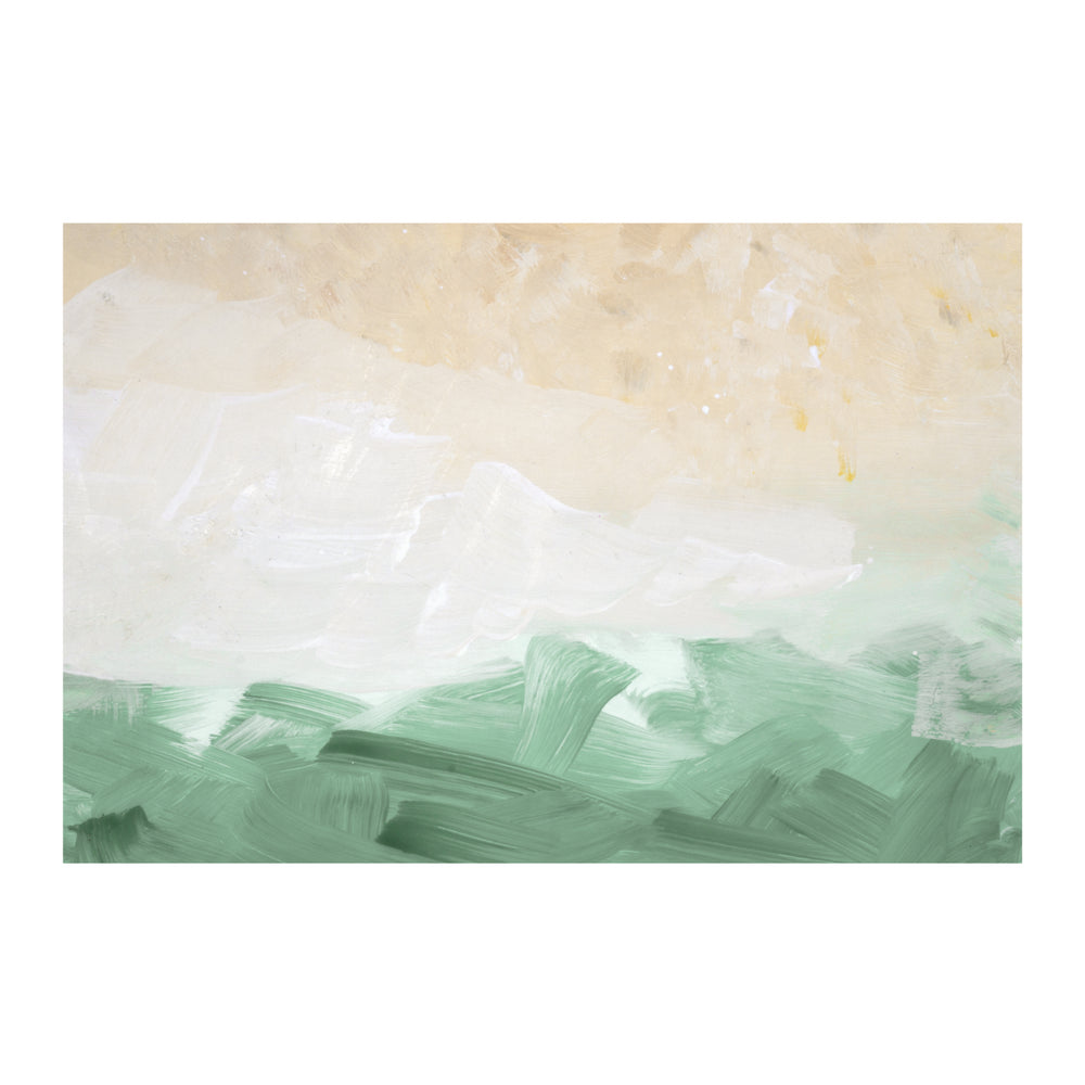 Green Seas Abstract Print