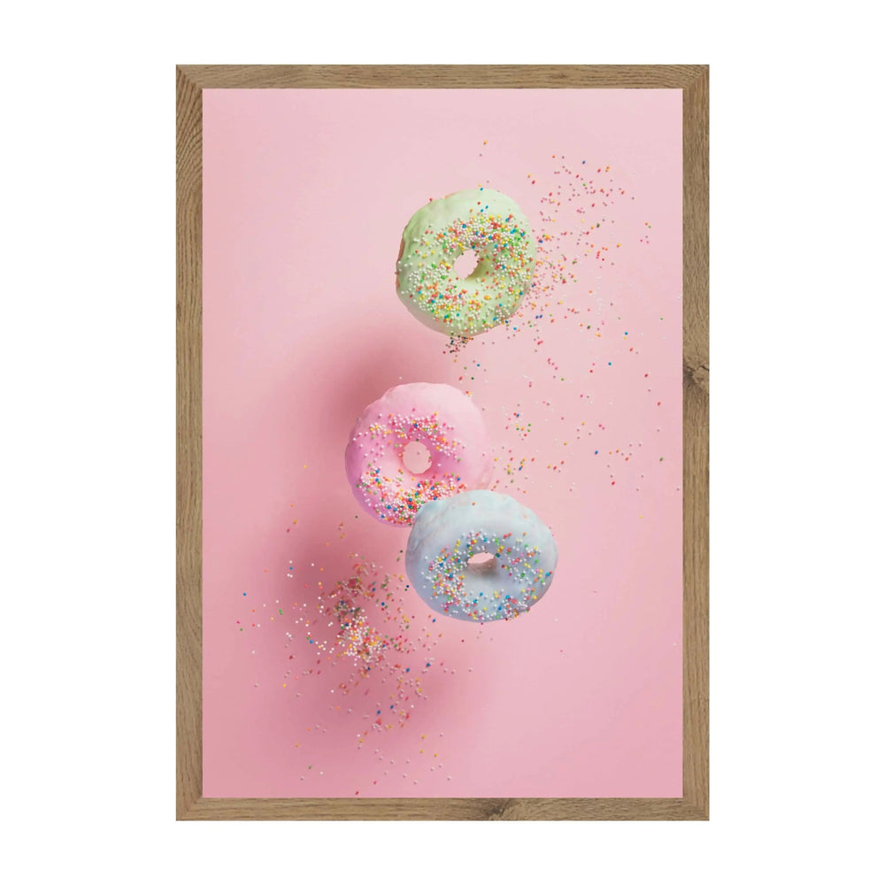 Doughnuts Playful Pastel Retro Print