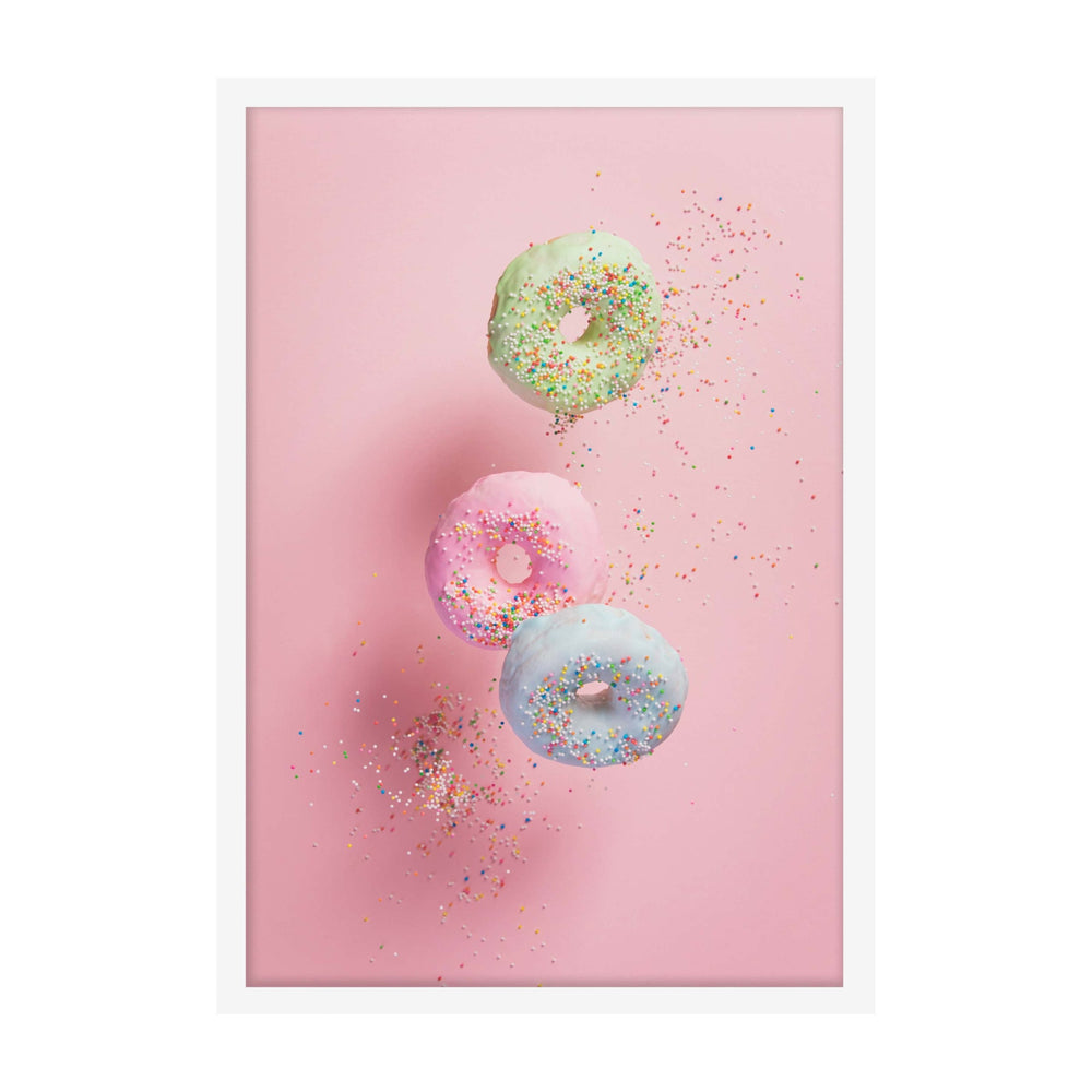 Doughnuts Playful Pastel Retro Print
